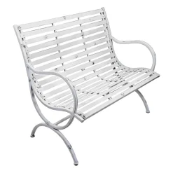 Gartenbank 'Tambora' 2-Sitzer Eisen weiß 67 x 92 x 104 cm