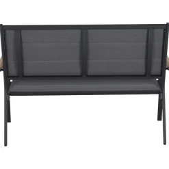 Gartenbank 'Tesoro' 2-Sitzer Aluminium grau 138,5 x 97 x 67 cm