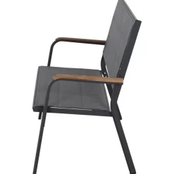 Gartenbank 'Tesoro' 2-Sitzer Aluminium grau 138,5 x 97 x 67 cm