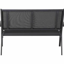 Gartenbank 'Tesoro' 2-Sitzer Aluminium anthrazit 138,5 x 97 x 67 cm