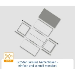 Gartenbox 'Euroline' Stahl/Metall 136 x 72,5 x 67,2 cm