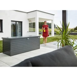 Gartenbox 'FreizeitBox 180' Stahl dunkelgrau 181 x 71 x 79 cm