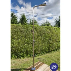 Gartendusche edelstahlfarben 216 cm