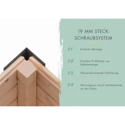 Gartenhaus 'Komet 3 C' Fichtenholz anthrazit / anthrazit 238,5 x 209 x 213,5 cm