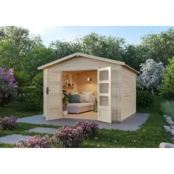 Gartenhaus'Koberg 8' naturbelassen 330 x 238 x 330 cm