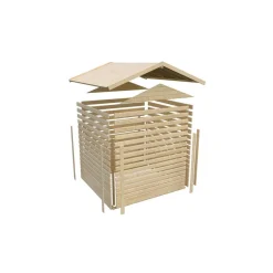 Gartenhaus'Koberg 8' naturbelassen 330 x 238 x 330 cm