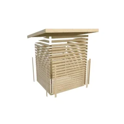 Gartenhaus-Set 'Betola 3' naturbelassen mit Anbauschrank 342 x 211 x 238 cm