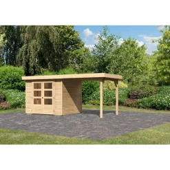 Gartenhaus-Set 'Blitz' Fichtenholz naturbelassen 462 x 211 x 217 cm