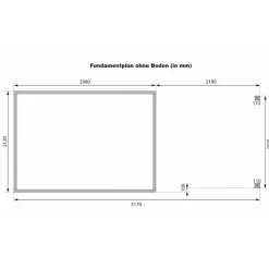 Gartenhaus-Set 'Komet 4 D' Fichtenholz wassergrau / graualuminium mit Anbaudach 2,35 m breit 514,5 x 209 x 213,5 cm