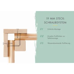 Gartenhaus-Set 'Mana' naturbelassen 272 x 209 x 282 cm