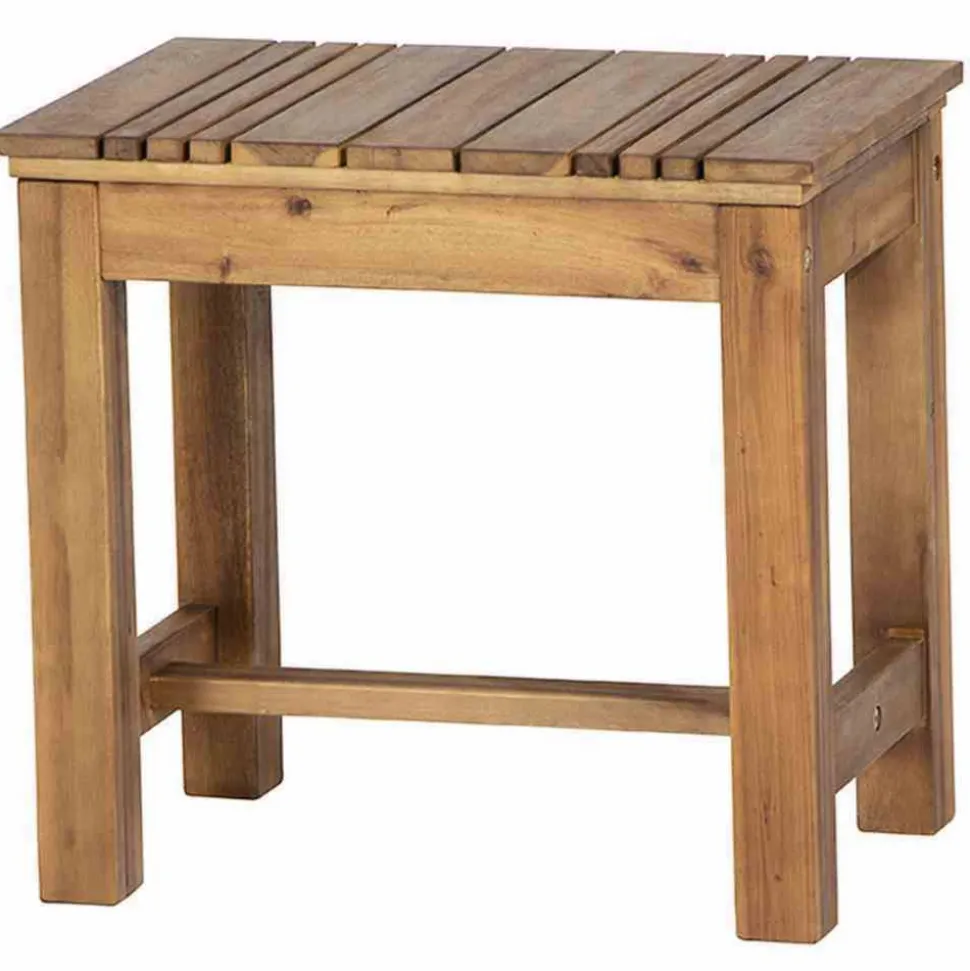 Gartenhocker 'Falun' Akazienholz braun 50 x 45 x 33 cm