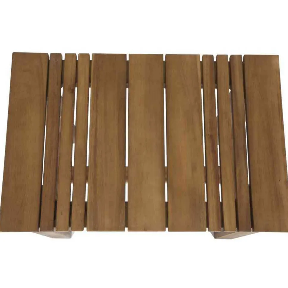 Gartenhocker 'Falun' Akazienholz braun 50 x 45 x 33 cm