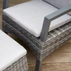 Gartenhocker 'Taranto' Aluminium blau/grau 54 x 40 x 50 cm