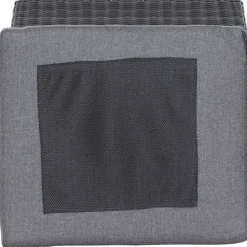Gartenhocker 'Taranto' Aluminium blau/grau 54 x 40 x 50 cm