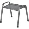 Gartenhocker 'Toulouse' stapelbar Stahl grau 58 x 48 x 52 cm
