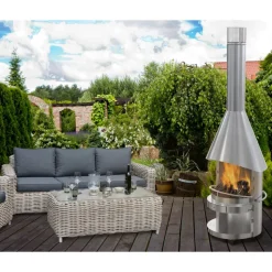 Gartenkamin 'Fuego ES' Edelstahl 70 cm
