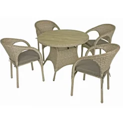 Gartenmöbelset 'Bastia' für 4 Personen Aluminium/Kunststoff