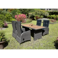 Gartenmöbelset 'Braga' für 4 Personen Kunststoff/Aluminium