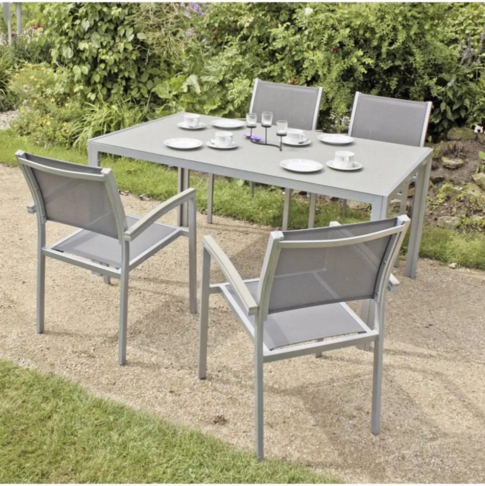 Gartenmöbelset 'Grace' für 4 Personen Aluminium
