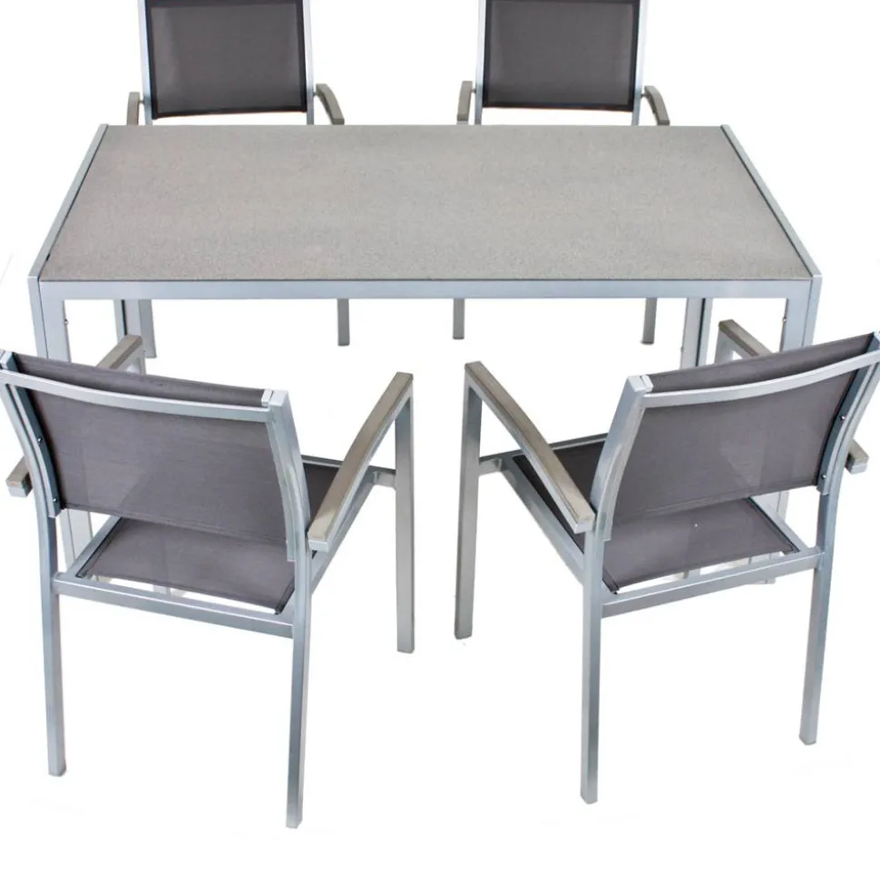 Gartenmöbelset 'Grace' für 4 Personen Aluminium