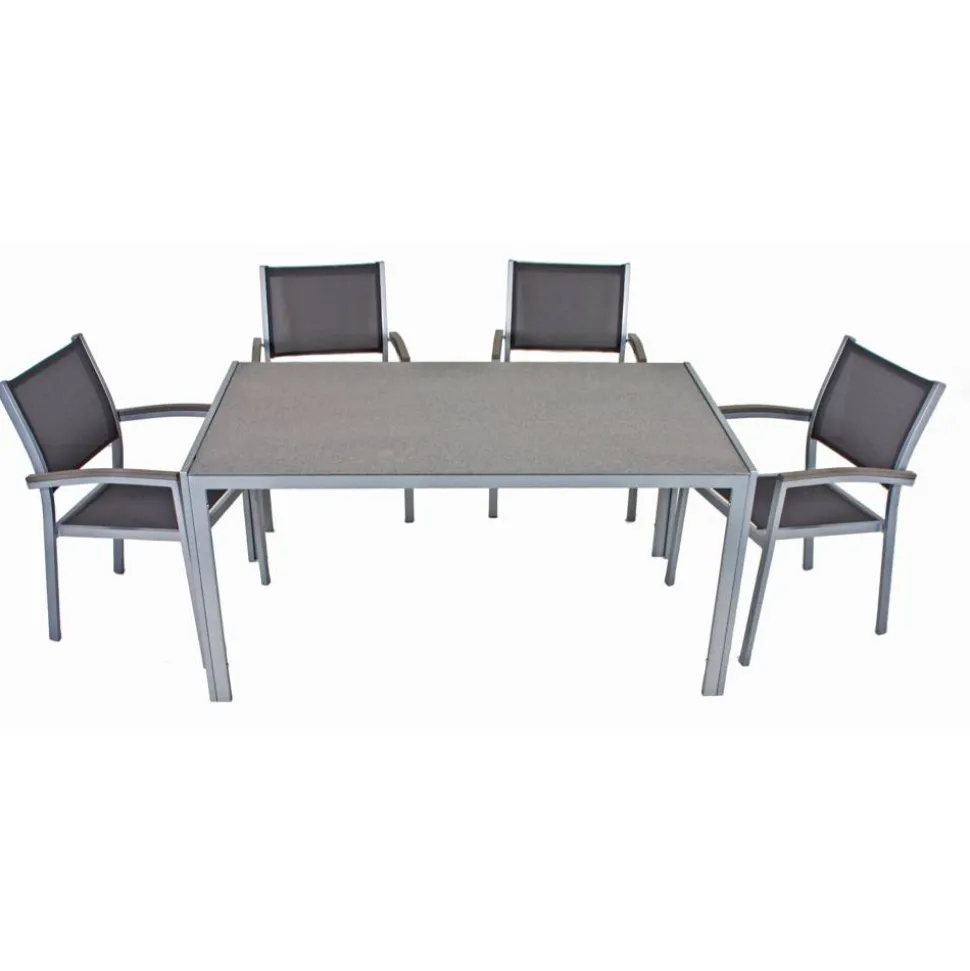 Gartenmöbelset 'Grace' für 4 Personen Aluminium