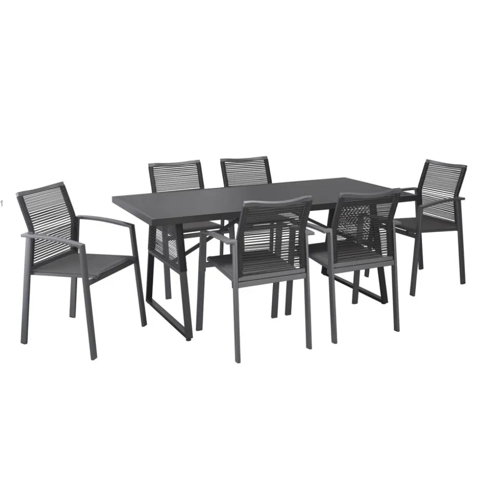Gartenmöbelset 'Linda' für 6 Personen Aluminium