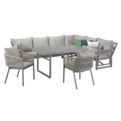 Gartenmöbelset 'Nelia' für 8 Personen Aluminium