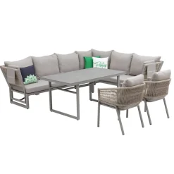 Gartenmöbelset 'Nelia' für 8 Personen Aluminium