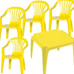Gartenmöbelset für Kinder 'Progarden' gelb 5-teilig