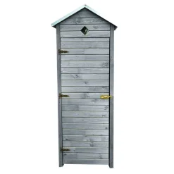Gartenschrank 'Babylon' grau 78 x 194,5 x 49,5 cm