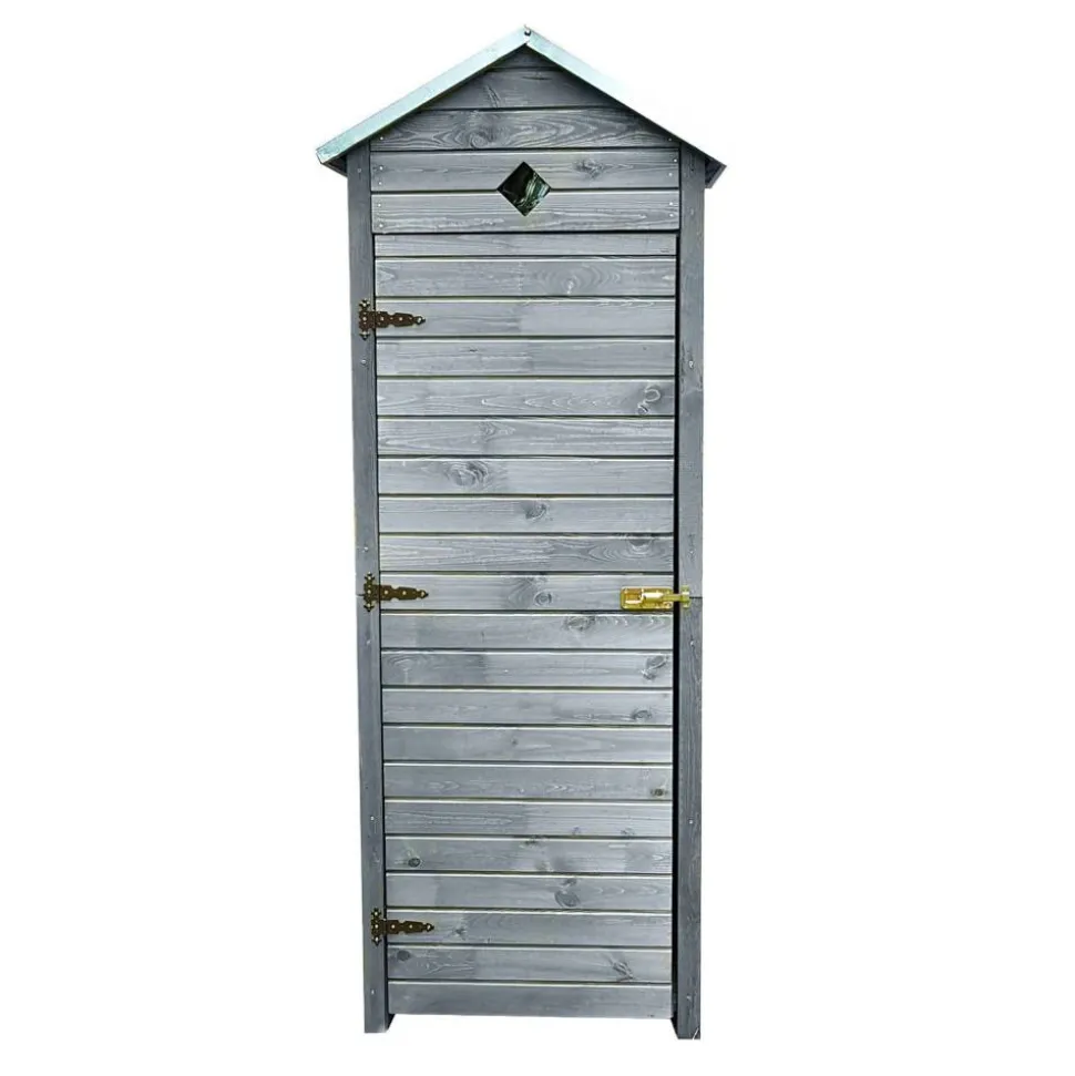 Gartenschrank 'Babylon' grau 78 x 194,5 x 49,5 cm