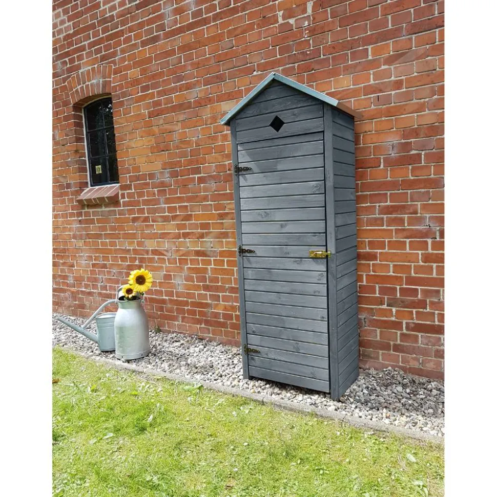 Gartenschrank 'Babylon' grau 78 x 194,5 x 49,5 cm