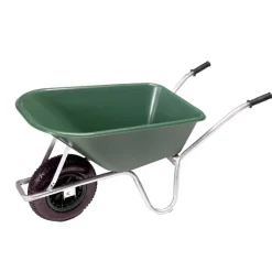Gartenschubkarre grün Stahl / Polypropylen 100 l