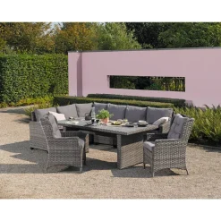 Gartensessel 'Delia' Aluminium grau 63 x 99 x 79 cm