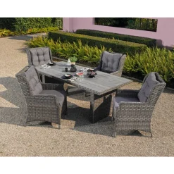 Gartensessel 'Delia' Aluminium grau 63 x 99 x 79 cm