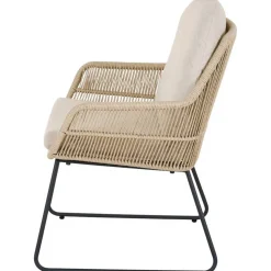 Gartensessel 'Kansas' Edelstahl/Aluminium taupe 60 x 85 x 70 cm