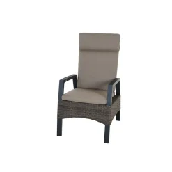 Gartensessel 'Taranto' Aluminium taupe 61 x 74 x 74 cm
