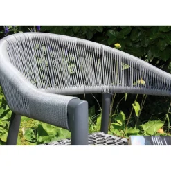 Gartensesselset 'Brooklyn' Aluminium anthrazit 4 Stück