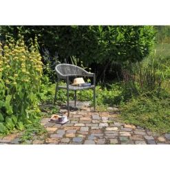 Gartensesselset 'Brooklyn' Aluminium anthrazit 4 Stück