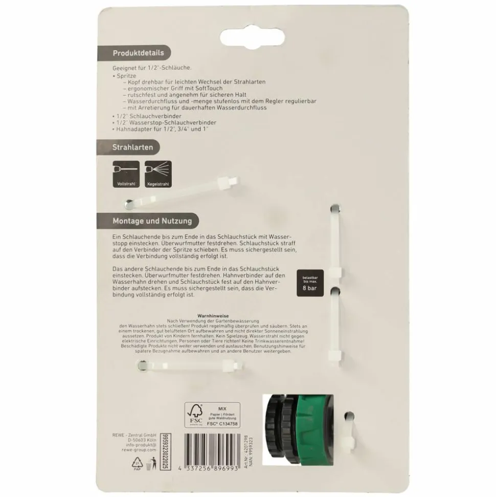 Gartenspritzen-Set 4-teilig 1/2" 13 mm