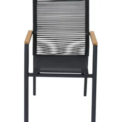 Gartenstuhl 'Bologna' stapelbar Aluminium anthrazit 57 x 92 x 56 cm