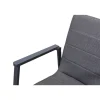 Gartenstuhl 'Chiara' stapelbar Aluminium grau 56 x 89 x 65 cm
