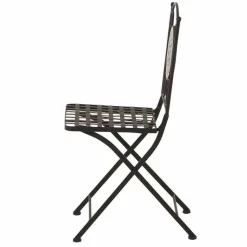 Gartenstuhl 'Como' klappbar Stahl schwarz 39 x 88,5 x 49,5 cm