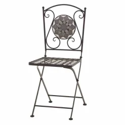 Gartenstuhl 'Como' klappbar Stahl schwarz 39 x 88,5 x 49,5 cm