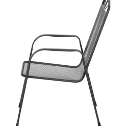 Gartenstuhl 'Elda' stapelbar Stahl anthrazit 57 x 94 x 75 cm