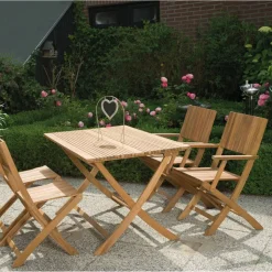 Gartenstuhl 'Falun' klappbar Akazienholz braun 50,5 x 88,5 x 55 cm