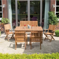 Gartenstuhl 'Falun' klappbar Akazienholz braun 50,5 x 88,5 x 55 cm