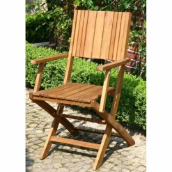 Gartenstuhl 'Falun' klappbar Akazienholz braun 50,5 x 88,5 x 55 cm