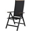 Gartenstuhl 'Lana' klappbar Aluminium schwarz 60 x 111 x 60 cm