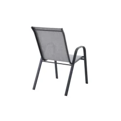 Gartenstuhl 'Laura' stapelbar Stahl anthrazit 70,5 x 93 x 56 cm